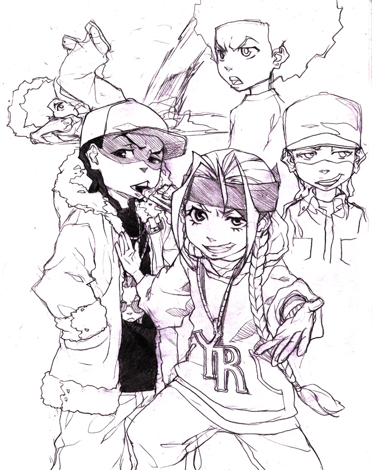 762x962 Boondocks Sketches 3 By Joodlez