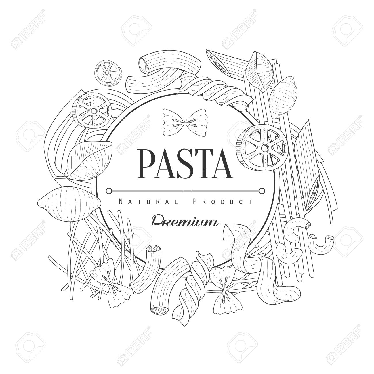 1300x1300 Drawn Macaroni Sketch