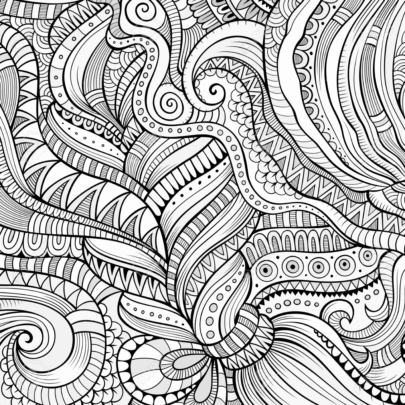 1300x1300 Hand Drawn Nature Drawings Pine Trees, Grass And Rocks Drawing By