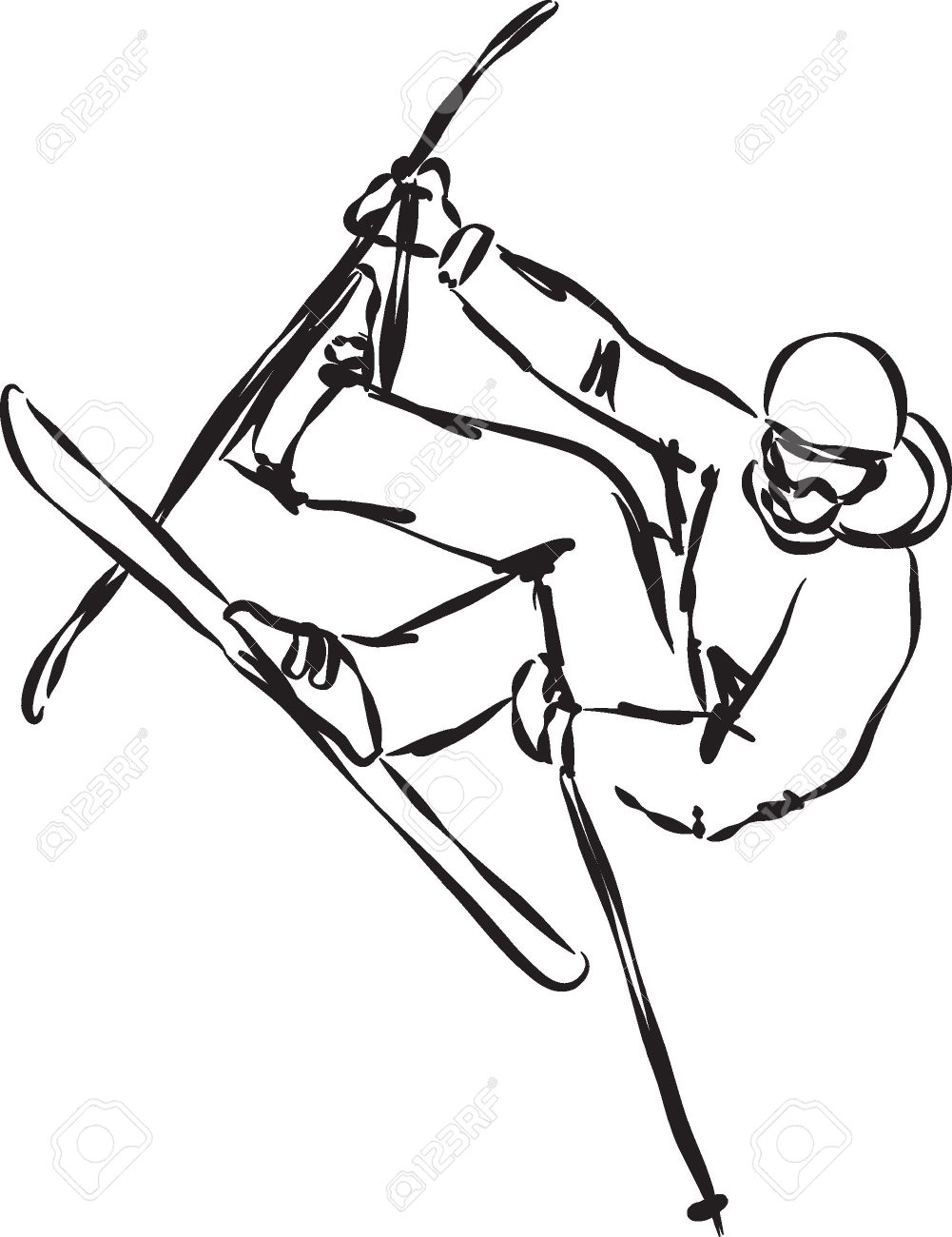 1001x1300 Ski Jump Illustration 2 Royalty Free Cliparts, Vectors, And Stock