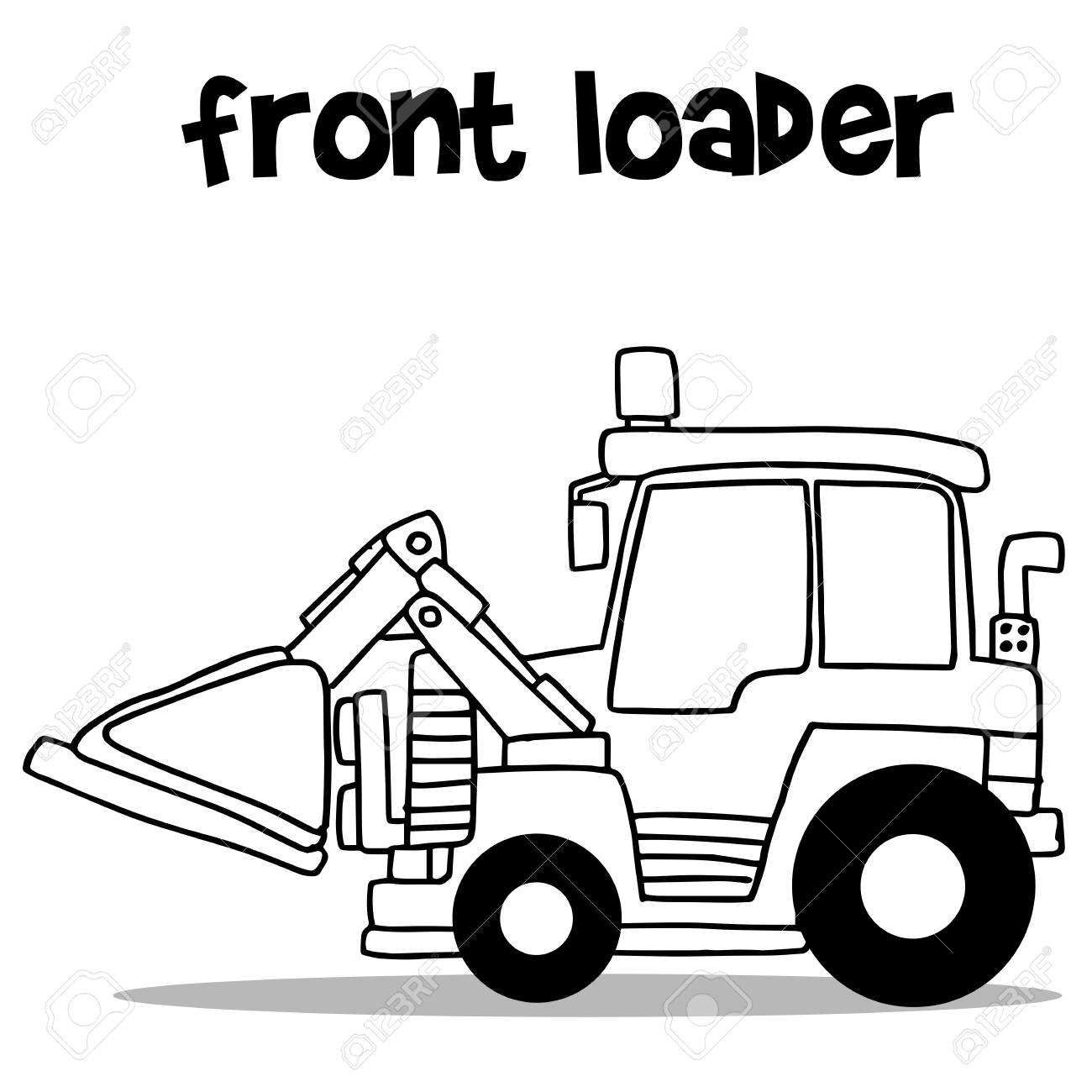 1300x1300 Front Loader With Hand Draw Royalty Free Cliparts, Vectors,
