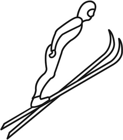 423x480 Woman Skier Is Jumping Coloring Page Free Printable Coloring Pages