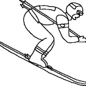 300x300 Drawing People Skiing Coloring Page Coloring Sky