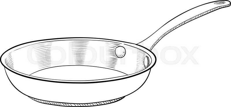 800x372 A Hand Drawn Vector Illustration Of A Cooking Pan Stock Vector