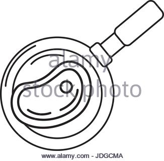 326x320 Pan Cooking , Vector Line Design Icon Stock Photo, Royalty Free
