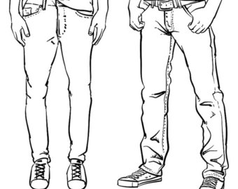 340x270 Hand Drawn Jeans Etsy