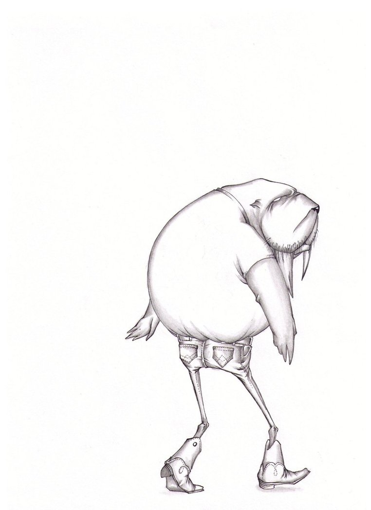 762x1048 Walrus In Skinny Jeans By Ianmangan