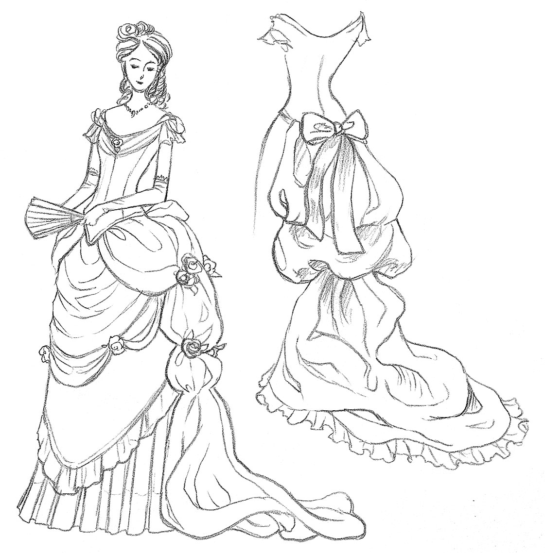 1121x1139 How To Draw A Dress Inspired By The New Cinderella Movie