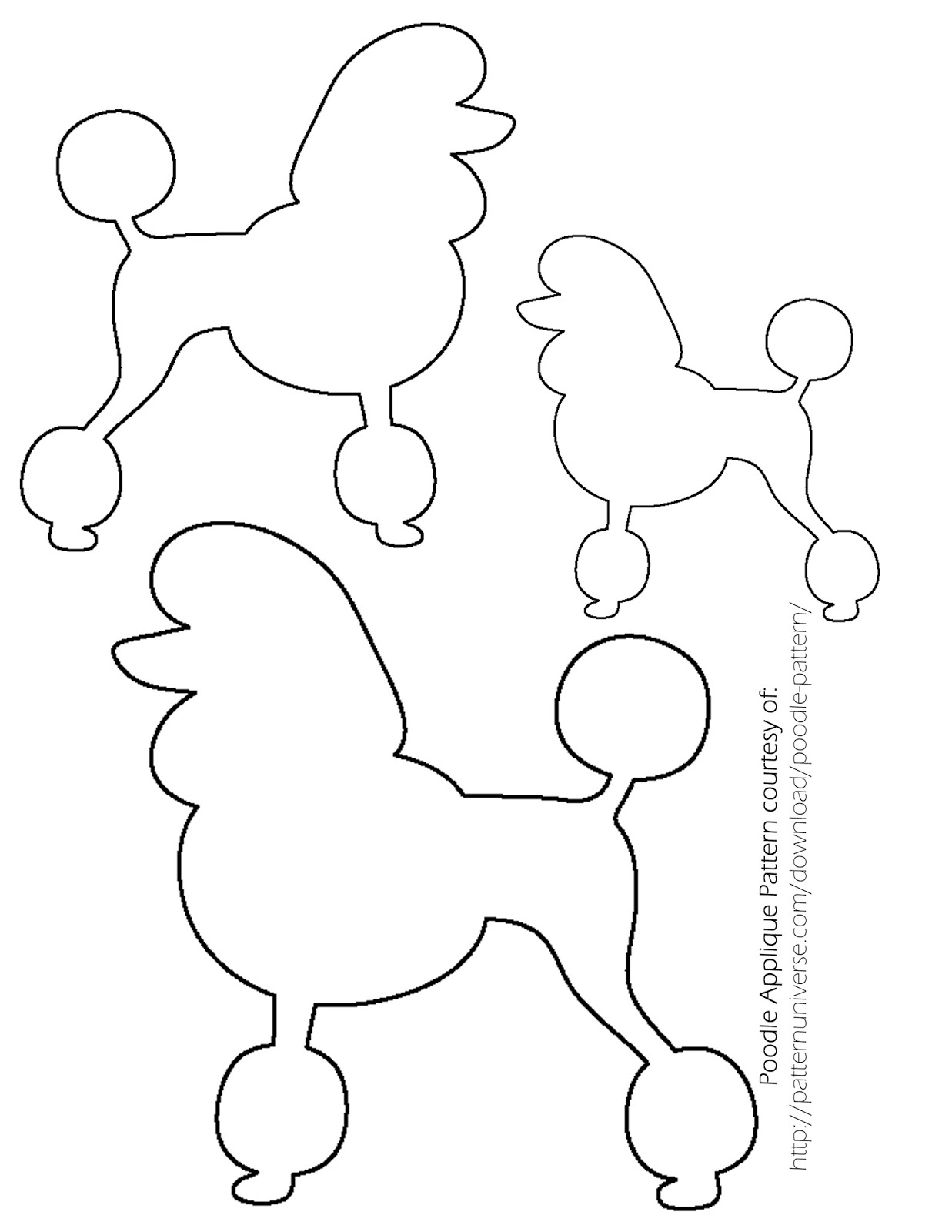 1237x1600 Poodle Drawing For Poodle Skirts