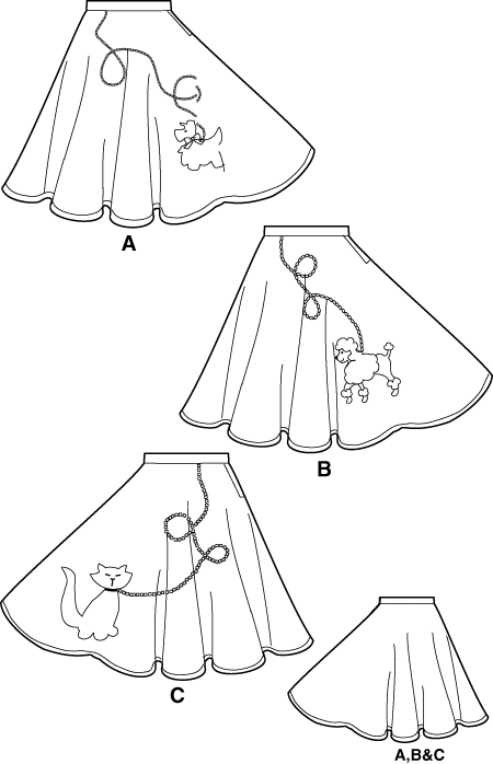 450x698 Simplicity 5403 Missess Poodle Skirts