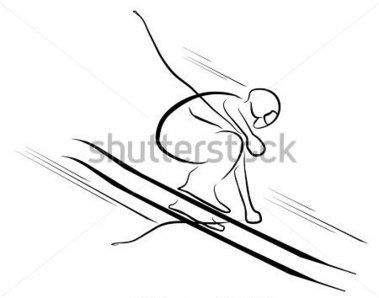 Skis Drawing