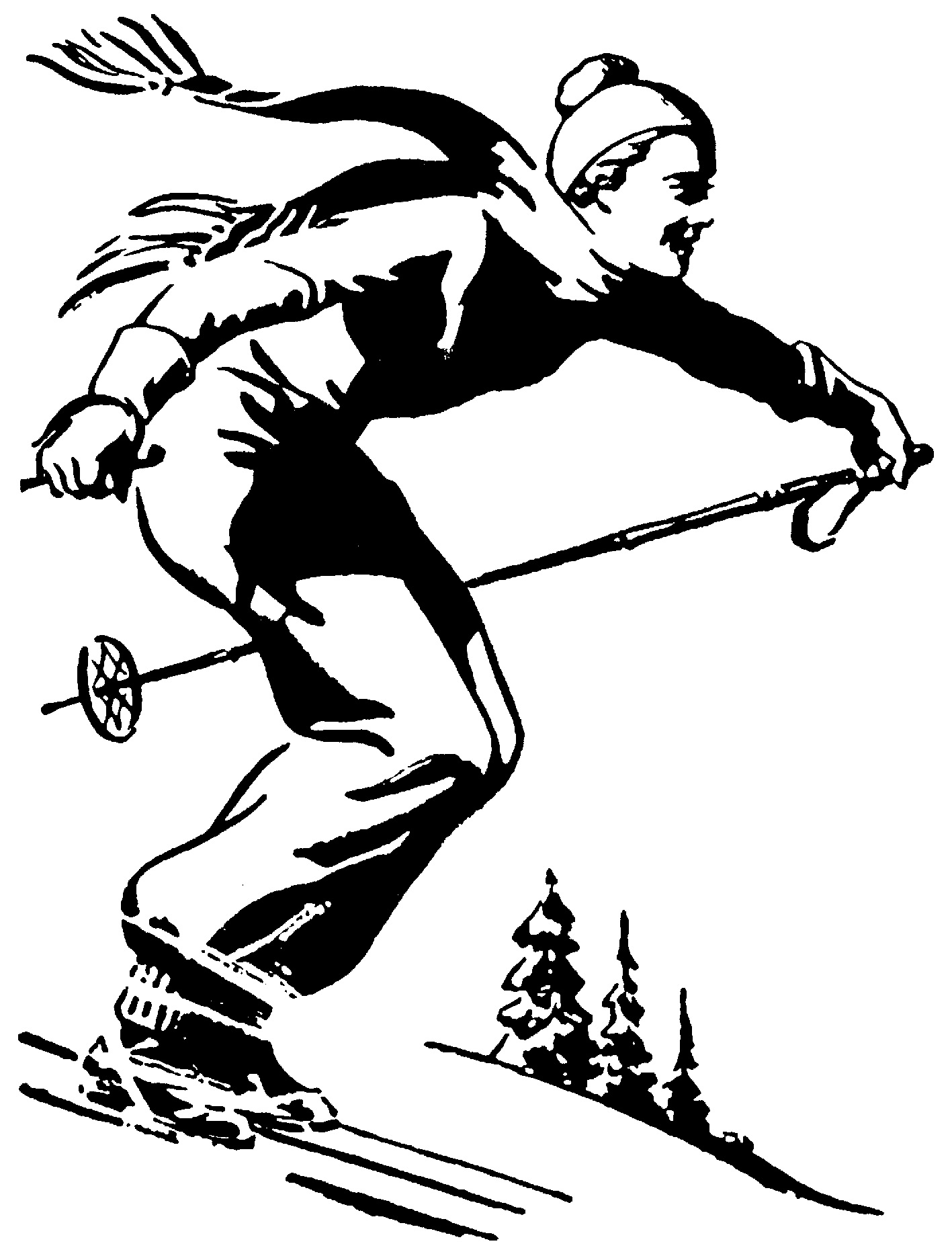 Skis Drawing at GetDrawings | Free download