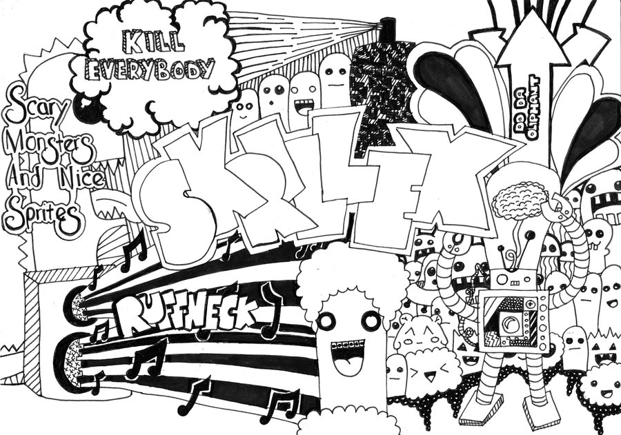 900x631 Skrillex Love Line Art By Geo Zombie