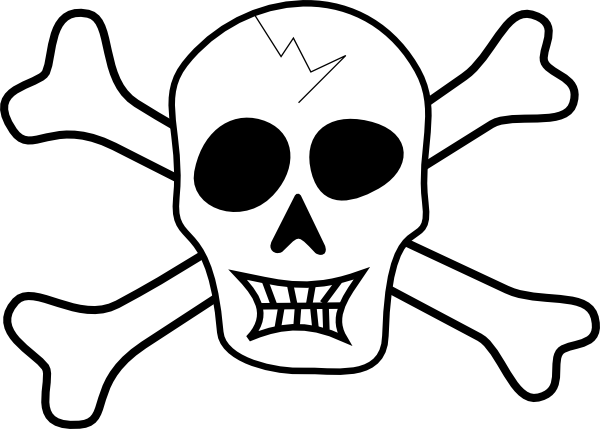 600x429 Pirate Skull And Bones Clip Art Free Vector 4vector
