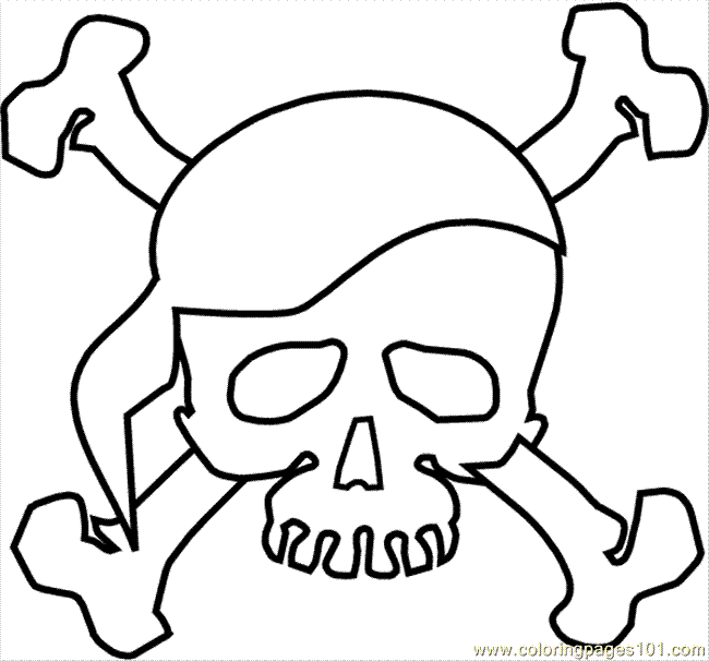 650x606 Skull And Crossbones Coloring Pages