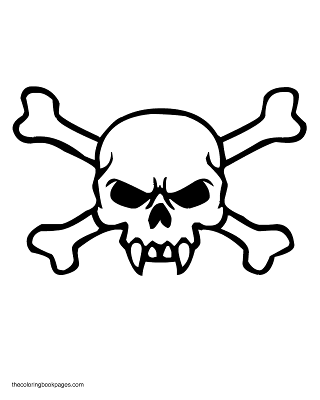 640x800 Skull Bones Coloring Pages