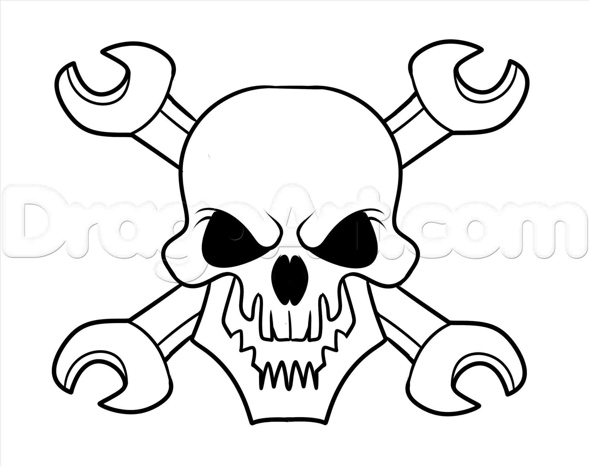 1899x1502 Simple Skull And Crossbones Drawing