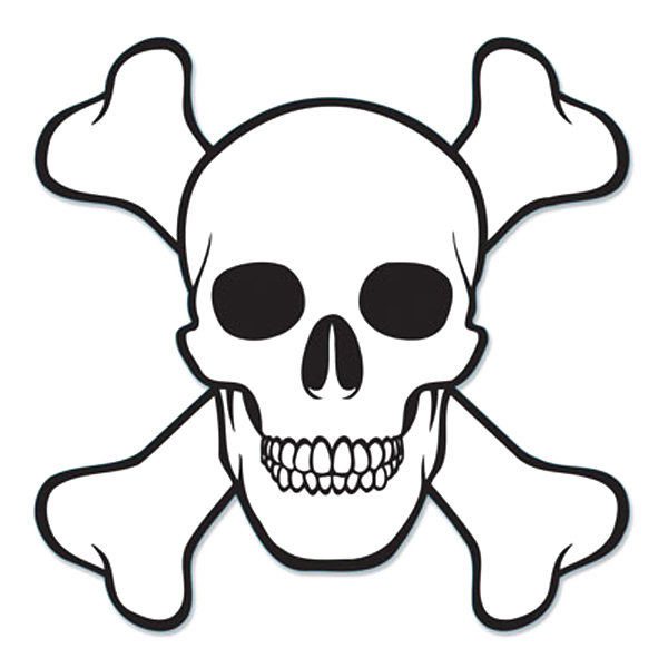 600x600 Skull And Cross Bones Cutout