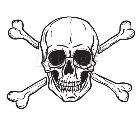 450x391 Skull And Crossbones Isolated Over White Background Skeleta