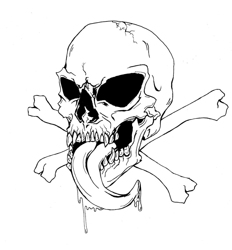 900x970 Skull And Bones By Burpspook