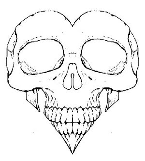 300x333 Drawings Of Skulls And Hearts