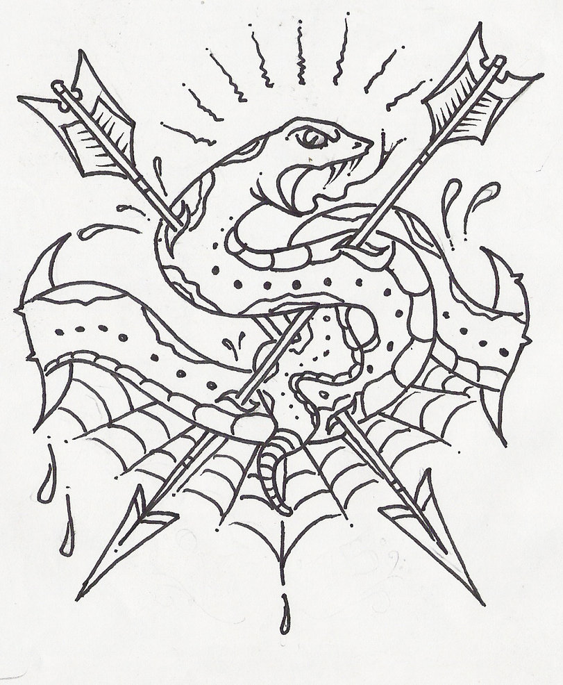 811x986 Skull Heart Snake By Sambarrett