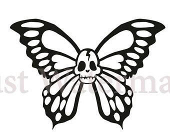 340x270 Skull Wings Svg Etsy