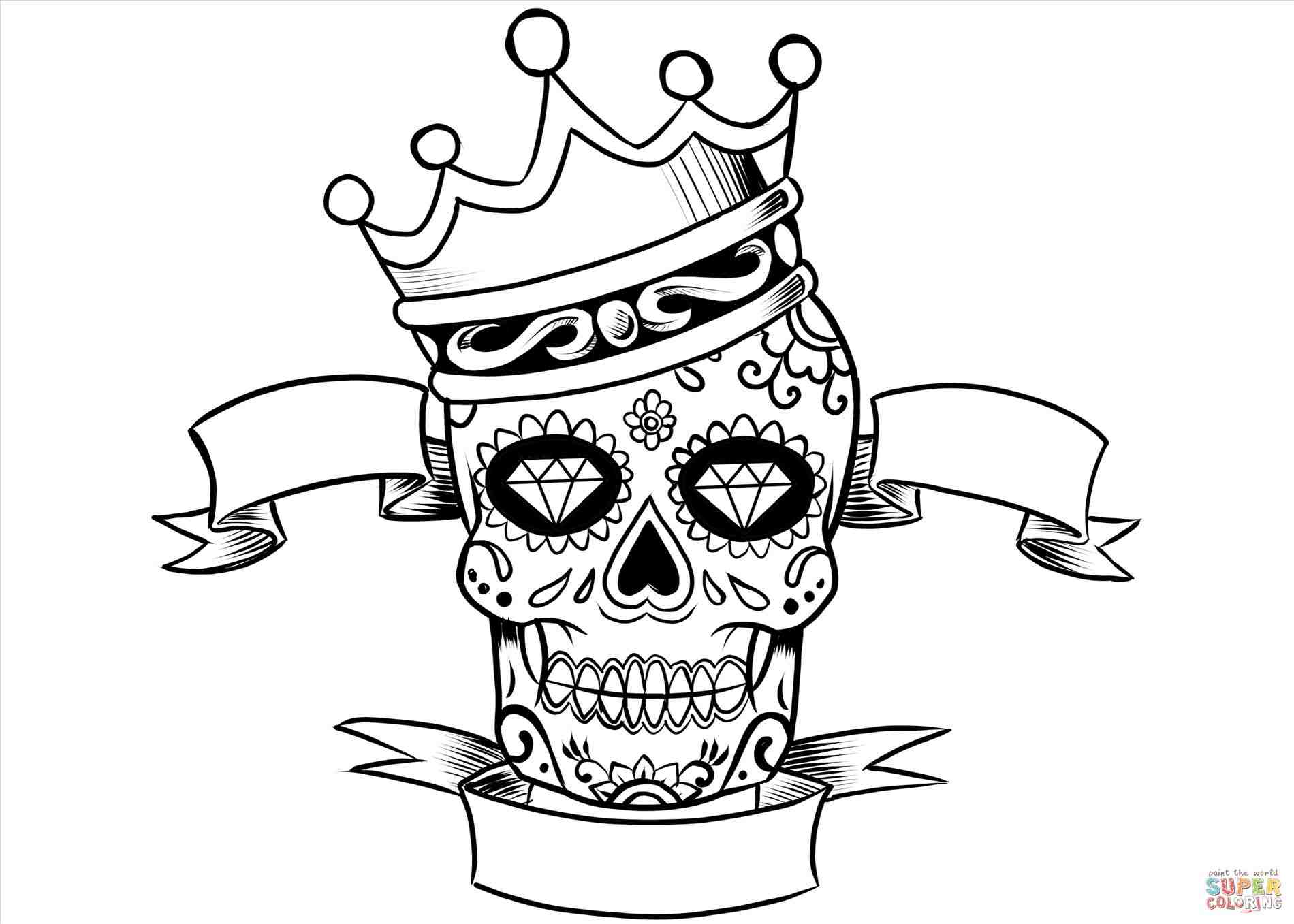 1900x1357 Sugar Skull Drawing Step By Step