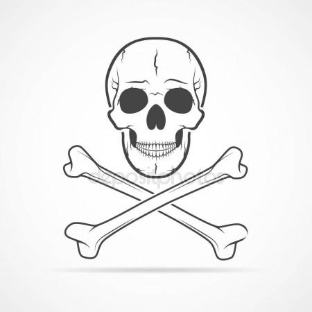 450x450 Human Skull And Crossbones Stock Vector Dvargg