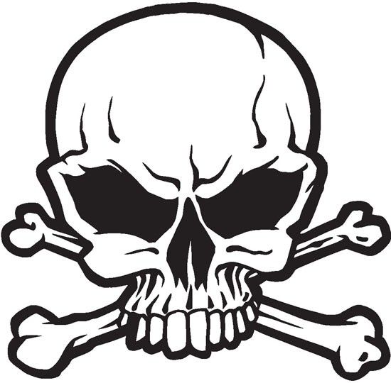 550x540 Large Skull Crossbones Clipart