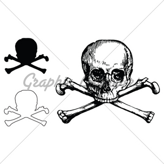 325x325 Skull And Crossbones Figure Gl Stock Images