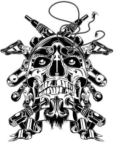 369x455 How To Draw A Skull 50 Tutorials Drawn In Black