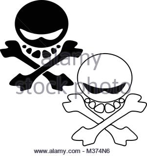 301x320 Vector Cartoon Of Danger Poison Or Pirate Sign Of Human Skull