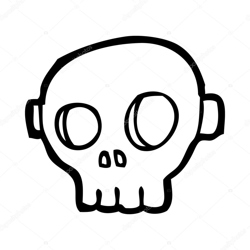 1024x1024 Cartoon Spooky Skull Mask Stock Vector Lineartestpilot