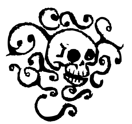425x400 Cartoon Skull Clipart