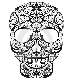 300x327 Outline Drawing Of Human Skull Tattoos Designs Tribal Sugar Amp Evil