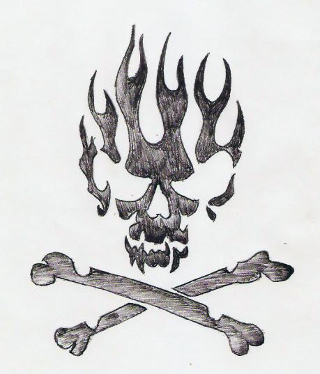 459x537 Drawings Of Skulls On Fire Group