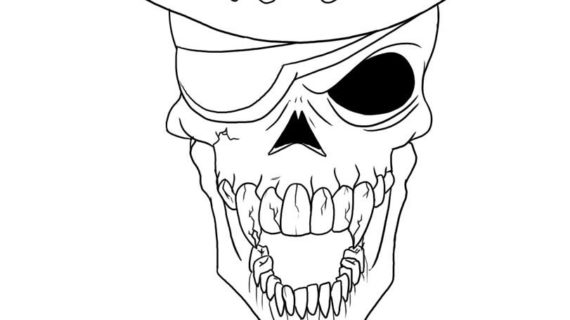 570x320 Skull Drawing Step By Step How To Draw A Pirate Skull, Step By