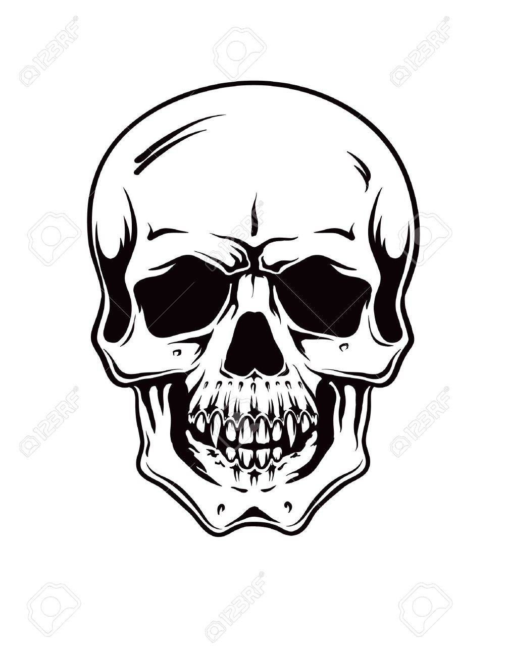 1004x1300 Cartoon Vector Skull Hand Drawn Royalty Free Cliparts, Vectors