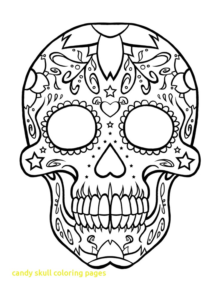 736x969 Candy Skull Coloring Pages With Skull Coloring Pages