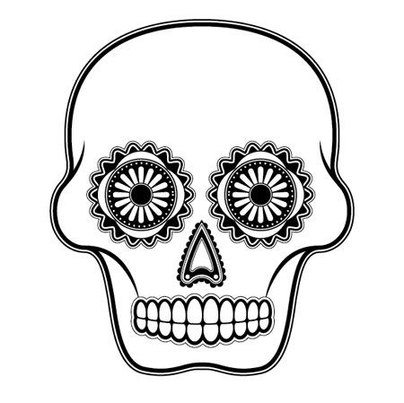 450x449 Best Sugar Skull Drawings