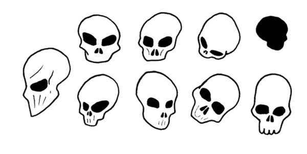 600x302 Simple Skulls By Zacnewton