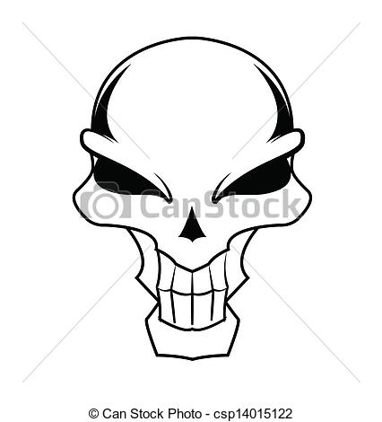 426x470 Drawn Skull Simple