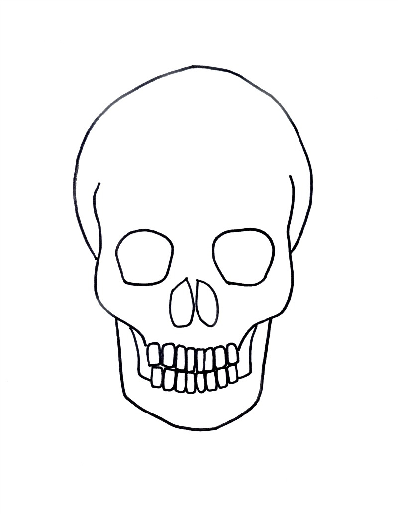 800x1037 Skull Drawings Easy