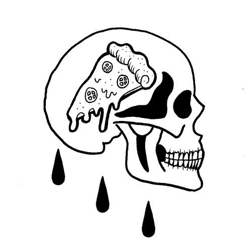 500x500 Pizza Skull Tumblr