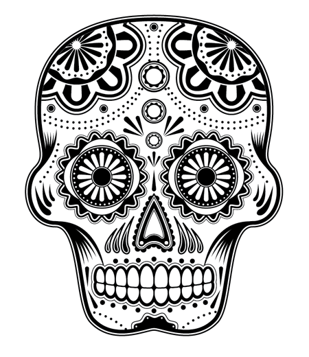 450x520 How To Create A Detailed Vector Sugar Skull Illustration Skull