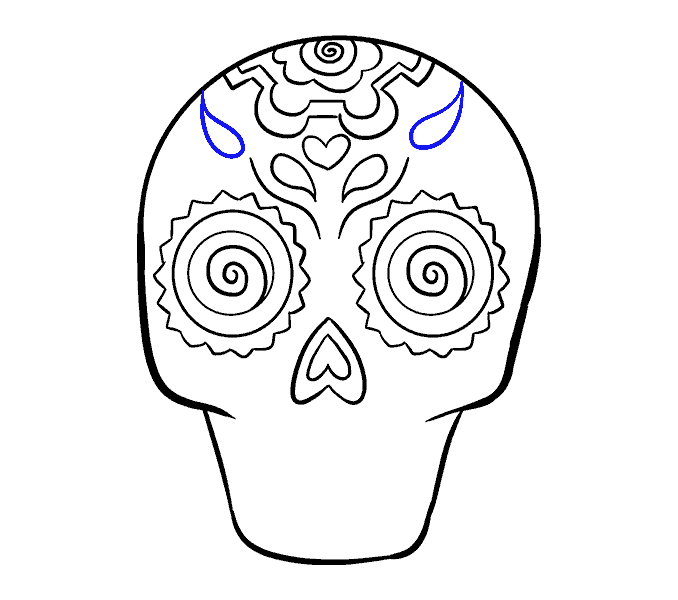 678x600 How To Draw A Sugar Skull Step By Step Tutorial Easy Drawing