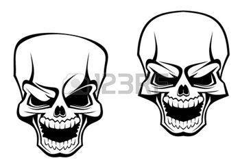 350x244 Skull Face Danger Skull As A Warning Or Evil Concept Evil Cycle