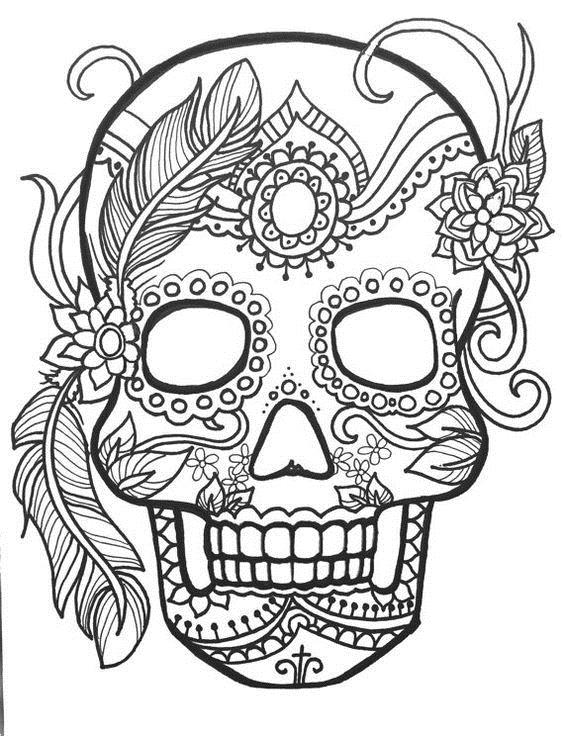 564x736 Sugar Skull New Year Drawings Merry Christmas Amp Happy New Year
