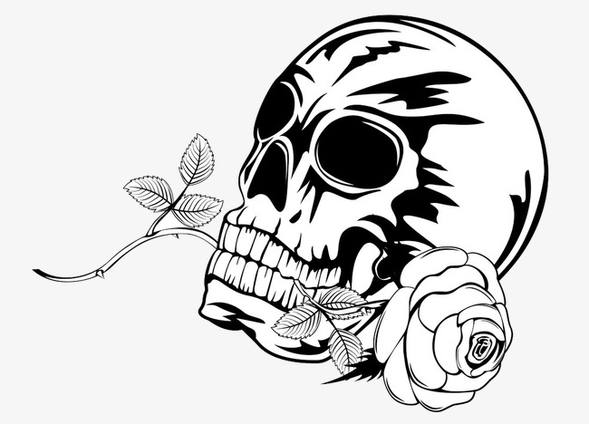 650x468 Skull, Skull Flower, Flower Png Image For Free Download
